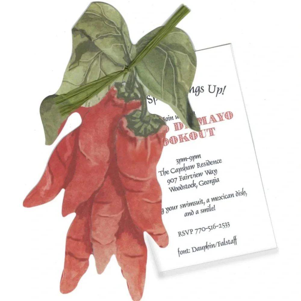 New- Stevie Streck- Chili Pepper Party Invitations (Set of 10)